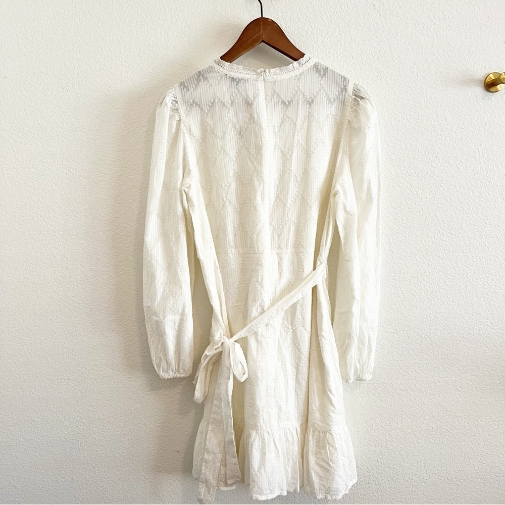 J. Crew NWT Puff Sleeve Wrap Dress 100% Cotton Size M - Picture 8 of 12